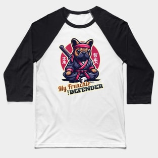 Ninja french bulldog Baseball T-Shirt